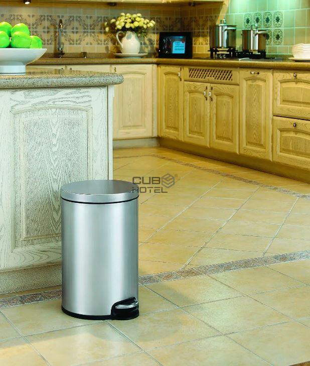 Papelera con Pedal 12L Acero Inoxidable EKO Serene